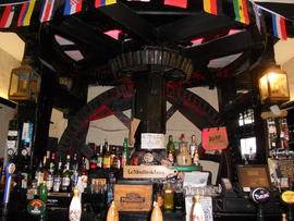 Gearing inside Le Moulin de Lecq, now a bar