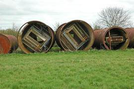 Scrapped silos, Heygates Mill, Bugbrooke