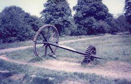 Wallower, upright shaft and great spur wheel from Reed Mill, Kingston, Kent, at Wimbledon windmill a