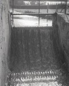 "Littlebourne, Kent. Wheelwell and penstock, remains of former mill"