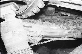"Herne Smock Mill, Brakewheel, wallower  and part of sackhoist from below"