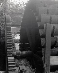 "Writtle mill wheel and outside gearing"