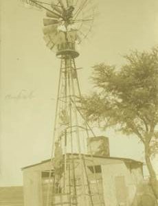 German soldiers atop a wind engine