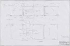 Elevation and plan view of existing hurst frame