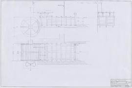 Arrangement of new flume and control gates