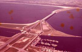 "Holland.  Finished Haringvliet Sluice from air"
