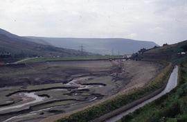 "Woodhead Reservoir drained, raised dam"