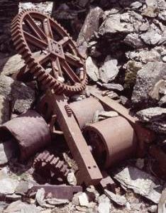 "Lliwedd Copper Mine Crushing rollers"