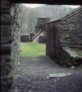 "Duddon Furnace, Charcoal shed exit"