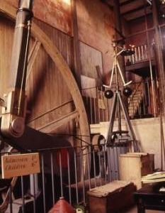 Stretham Old Engine - interior - governor & flywheel