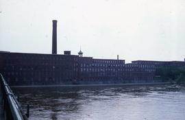 "Lowell, USA, Boot Mills from river"