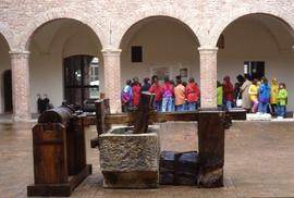"Fabriano museum - Stampers in courtyard"
