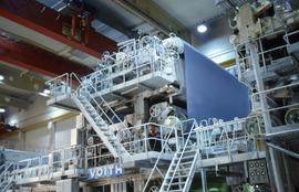 "Austria Lykam Mill upper wire on paper machine"