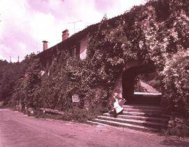 The entrance porch and sundial