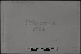 "Watermark, Wove J. Whatman 1794"