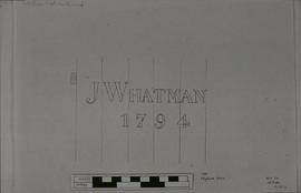 "Watermark, Laid J. Whatman 1794"