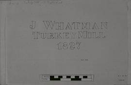 "Watermark, Wove, J. Whatman, Turkey Mill 1827"