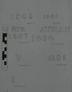 "Watermark Wove RYE 1807"