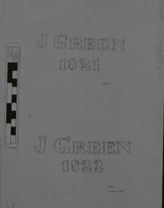 "Watermark Wove J. Green 1821"