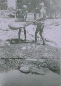 "Paper. Kashmir, swinging pulp to dry"