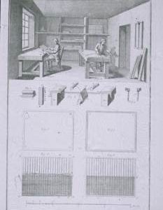 "Paper. France. Making moulds."