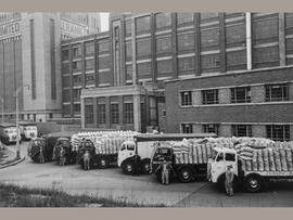 Rank Hovis vehicles, Baltic Mills, Gateshead