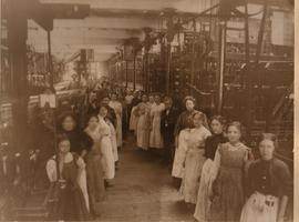 Workers at Woods Mill, Harpurhey, Manchester