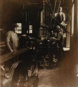 Workers at Woods Mill, Harpurhey, Manchester