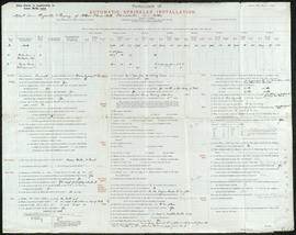 Sprinkler installation form for Albert Flour Mill, Gloucester