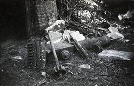 "Windmill at Beaconsfield, Bucks - part of a curb, a stone spindle and perhaps windshaft"