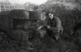 "Great post brought from Bozeat windmill, Northants, at Bradwell Windmill"