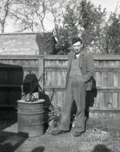 Mr Blake with model of Brill Windmill