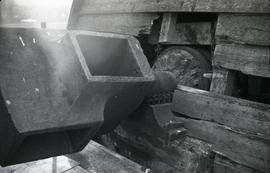 "Windmill at Pitstone, Bucks - canister with neck bearing showing iron spacers before being filled i