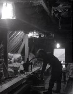 Morticing whip for Pitstone Windmill