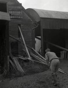 Cutting timber for model windmill