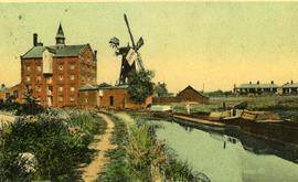 Gamnel Wharf Mill, Tring, and steam mill by canal