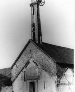 Derelict wind engine without wheel