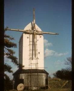 Jill Mill, Clayton, under repair with sails down to stocks