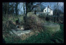 Pile of edge runner stones on ground