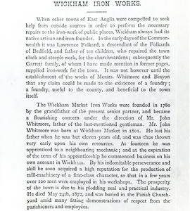 Wickham Market Iron Works Article