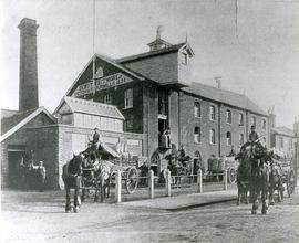 Flour Mill with horses and carts