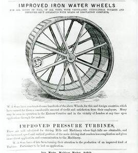 Iron Water Wheels and Pressure Turbines