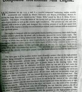 Compound Horizontal Mill Engine