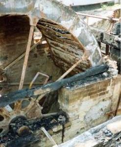 Remnants of waterwheel, watermill, Great Bardfield