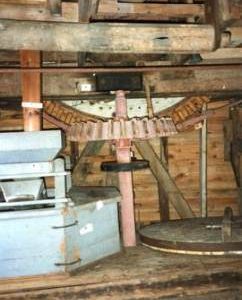 Bottom of Brake Wheel with Wallower and Millstone, Webster's Mill, Framsden
