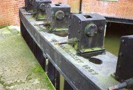 Whitmore and Sons sluices close-up, Clover's Mill, Dedham