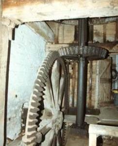Pit wheel, wallower and great spur wheel, watermill, Hoxne