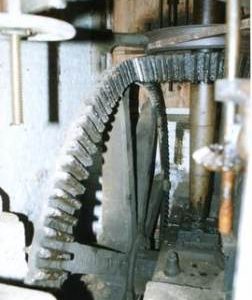 Pit wheel and wallower, watermill, Layham