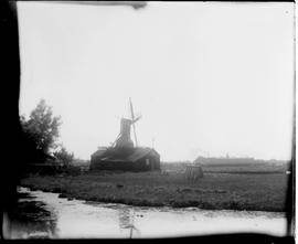 Hollow post mill above building, Holland