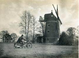 Tower mill, Waddesdon, and motorbike
